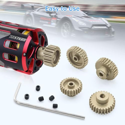 Surpass Hobby M0.6 Pinion Gear 3.175mm 25T 26T 27T 28T 29T Motor Gears for 1/10 RC Car Brushed Brushless Motor Parts - size: 25T 26T 27T 28T 29T