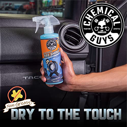 Chemical Guys, Tire Kicker Extra Glossy Tire Shine for Rubber & Trim, 16 oz | Sprayable dressing revives a deep wet look on tires, trim and bumpers, dries to the touch with no greasy sling - size: 16 Fl Oz, style: 2 Pack
