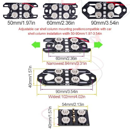 Magnetic Stealth Invisible Body Shell Post Mount Universal Shell Column for 1:10 RC Car SCX10 RC4WD D90 TRX4 Upgrade Parts