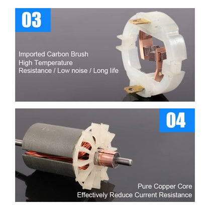 RS550 12V 19500 RPM DC Motor with Two-Speed 12 Teeth and High Torque Gear Box for Electric Drill/Screwdriver
