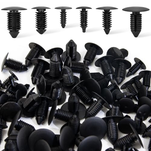 160 Pcs Christmas Tree Style Retainer Clips & Nylon Bumper Shield Fastener Rivets 6mm 7mm 8mm 9mm 10mm 11mm Xmas Tree Retainers Universal Car Vehicle Truck Body Door Panel Push Pins - size: 160pcs