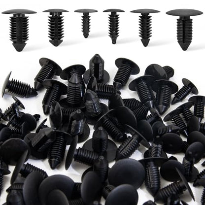 160 Pcs Christmas Tree Style Retainer Clips & Nylon Bumper Shield Fastener Rivets 6mm 7mm 8mm 9mm 10mm 11mm Xmas Tree Retainers Universal Car Vehicle Truck Body Door Panel Push Pins - size: 160pcs