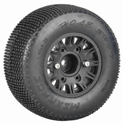 RC Wheels Tires,1/10 RC Short Course Truck Wheels and Tires with 12mm 14mm 17mm Hex for Slash 2WD 4x4,Axial/Arrma Senton/Redcat Rc4wd RC Car. (Black)