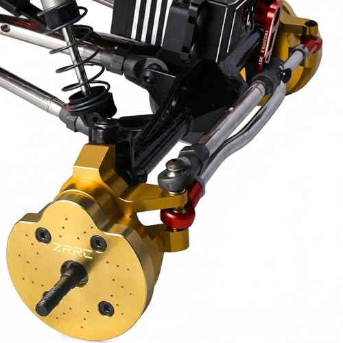 Brass Portal Weights Covers Steering Knuckle Caps Housing Counterweight for Axial SCX10 III AXI03007 & Capra 1.9 UTB AXI03004 1/10 RC Rock Crawler Weight Hangers (Gold) - color: Gold