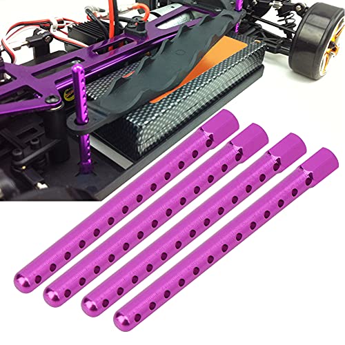 RC Body Post Mounts, 4 Pack Aluminum Alloy Body Supports for 1/10 Scale RC Cars Enthusiasts and Off-Road Racing