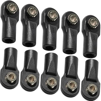 10PCS M4 Nylon Tie Rod End Ball Joint Linkage Ball Head Holder LH/RH Thread Set Compatible with Axial SCX10 Traxxas TRX-4 HSP D90 90046 90047 1/10 RC Truck Buggy Crawler Accessories (L22mm) - style: B