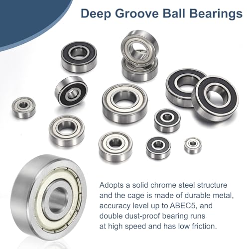 uxcell 4 Pack 639ZZ Deep Groove Ball Bearings, 9x30x10mm Chrome Steel Double Shield Bearing for Electric Motor, Home Appliances, Garden Machinery, (ABEC5) - size: 639ZZ