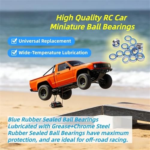 10PCS 6803RS Ball Bearings 17x26x5 mm Hobby Electric RC Car Truck 6803RS 2RS ABEC-7 Bearing 6803-2RS Blue Sealed