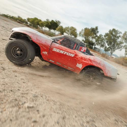 ARRMA RC Truck 1/10 SENTON 4X4 223S BLX BRUSHLESS Short Course Truck RTR (Battery and Charger Not Included) with DSC, RED, ARA4303V4T2 - color: Red