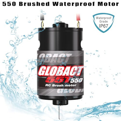 Globact 550 55T Brushed Motor for 1/10 RC Crawler TRX4 SCX10 Redcat RC4WD - size: 55T