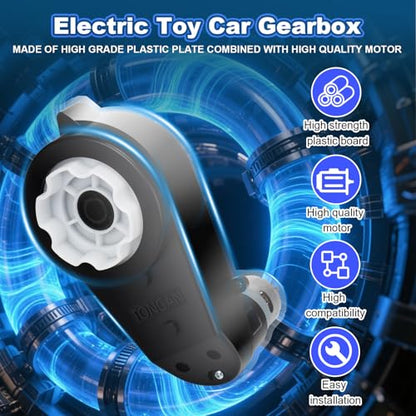 2Pcs 12V RS550 40000RPM Ride On Upgrade Motor Gearbox Powered Wheels Electric Motor High Speed Engine Jeep Upgrade Replacement Parts