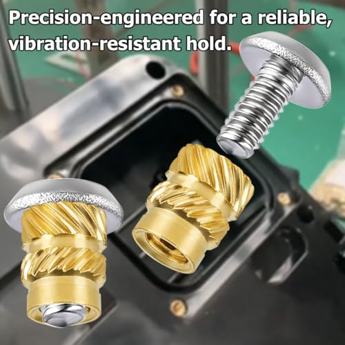 440Pcs Threaded Inserts Bolt Set M2.5 M3 Heat Set Insert Brass Nut with Bolt for 3D Printed Plastic Parts - size: (440pcs) M2.5, M3