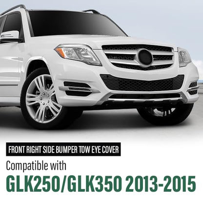 LQI Front Bumper Tow Eye CPA Cover Right Passenger Side | Fit Benz GLK250 Bluetec 4Matic 2013-2015, Fit Benz GLK350 (submodel: 4Matic, Base) 2013-2015 2048851124, A2048851124 Black - size: Front | Fit Benz GLK250 GLK350 2013-2015