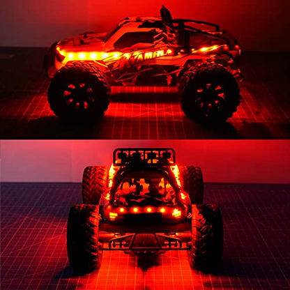 LED Light Strip for RC Fixed Wing Airplane Flying Wing Plane AR Wing Drone Model Car Truck (Red) - color: Red