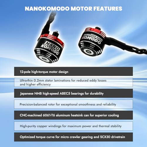 furitek NanoModo 2026 Brushless Power System with NanoPython and NanoKomodo for Axial SCX30 - Remote Control Car, RC Cars, RC Crawler Electronics Combo Upgrades (SCX30 - FUR-2738) (FUR-2738)