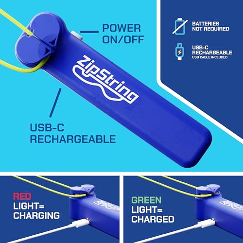 ZipString Original Rope Launcher Toy, Bold Blue | As Seen on Shark Tank, For Kids & Adults, Fly String Loop in Air, Endless Tricks & Fun - color: Bold Blue