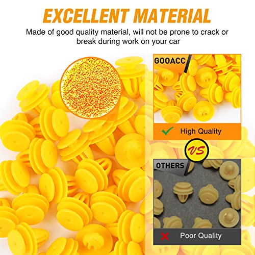 GOOACC 50Pcs 9.5mm Hole Door Trim Panel Retainer Clips | Compatible with Hyundai 82315-38000 Accent Azera Elantra Equus Santa Fe Sonata Tucson Veloster GM 94530565 - color: 50Pcs 9.5mm Clips