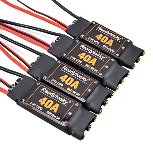 Readytosky 2-4S 40A Brushless ESC Electronic Speed Controller 5V/3A BEC for F450 450mm S500 ZD550 RC Helicopter Quadcopter(4PCS)