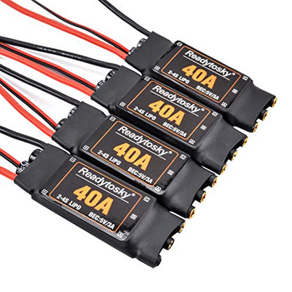 Readytosky 2-4S 40A Brushless ESC Electronic Speed Controller 5V/3A BEC for F450 450mm S500 ZD550 RC Helicopter Quadcopter(4PCS)