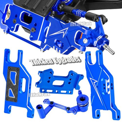 RC Upgrades Part for 1/10 Slash 2WD (VXL),A-Arm,Shock Absorber,Drive Shaft,Caster Block,Steering Blocks,Stub Axle Carriers,Steering Bellcranks,Links,Shock Tower,Front Bulkhead,Navy Blue - color: Navy Blue - (Upgrades)