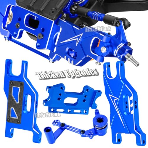 RC Upgrades Part for 1/10 Slash 2WD (VXL),A-Arm,Shock Absorber,Drive Shaft,Caster Block,Steering Blocks,Stub Axle Carriers,Steering Bellcranks,Links,Shock Tower,Front Bulkhead,Navy Blue - color: Navy Blue - (Upgrades)