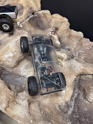 LGRP X-Factor Short Bed Body for 1/24 and 1/18 RC Cars, Universal Fit for Most SCX18 SCX24, >Clear< Body with Sticker Sheet | Short
