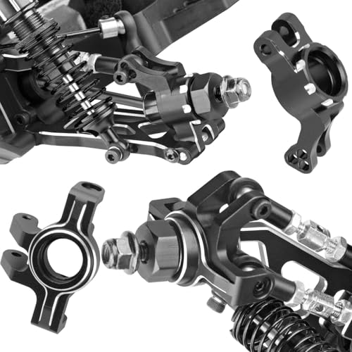 RC Upgrades Parts for 1/16 Mojave Grom 223S DSC 4X4 RTR,1/16 Mojave Grom 4X4 RTR,Front Steering Block Knuckles&Rear Hubs&C-Hubs Caster Blocks Hops Up,Replace ARA330841,Black - color: Black(upgrades Part)