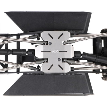 KYX Racing Stainless Steel Chassis Protective Plate Skid Plate Guard Upgrades Parts Accessories for 1/10 RC Crawler Car Axial SCX10 PRO