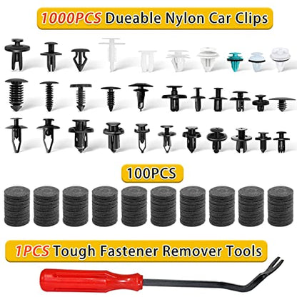 Car Retainer Clips 1101 PCS Car Door Panel Trim Clips Kit 32 Most Popular Sizes Cars Body Kits 1 Pcs Fastener Remover for Ford GM Toyota Honda Chrysler BMW Benz Nissan Subaru Audi Mazda - size: 1101PCS
