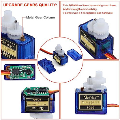 4Pcs SG90 9g Micro Servos for RC Robot Helicopter Airplane Controls Car Boat - style: 4PCS