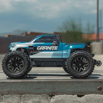 ARRMA RC Truck 1/10 Granite 4X4 223S BLX BRUSHLESS Monster Truck RTR, Blue | With DSC, Batteries and Charger Not Included, ARA4302V4T1 - color: Blue