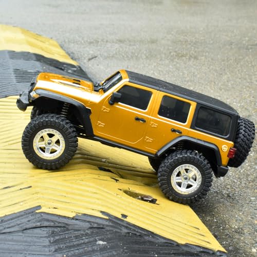 6.10in Wheelbase RC Body Shell for 1/18 ABS Hardtop Body (Yellow) | TRX4M Body with Front Rear Bumpers for TRX4M Bronco Defender Chassis - color: Yellow