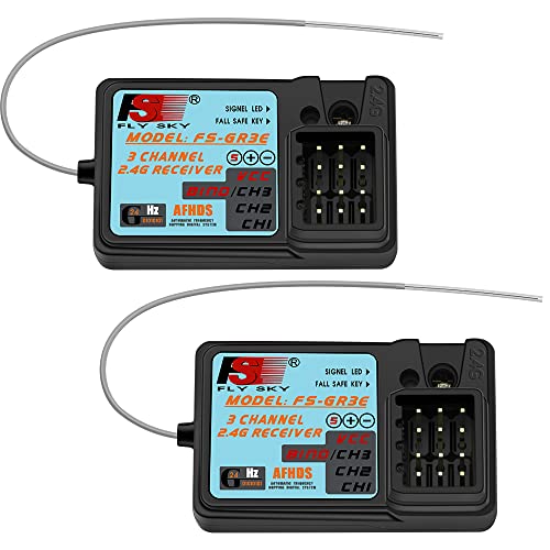 Flysky GR3E Receiver Waterproof 2.4G 3CH for FS-GT2 GT2B GT3B GT3C IT4S 2PC - size: 2 Pcs