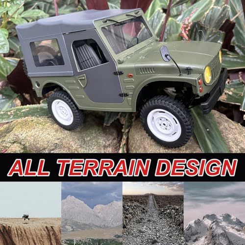 WPLDEWAN WPL C84 RC Rock Crawler RC Truck 4x4 Jimny 1/10 Scale RTR | Remote Control Truck Off Road All Terrain Hobby Car 370 Motor Full Proportional Leaf Spring Chassis