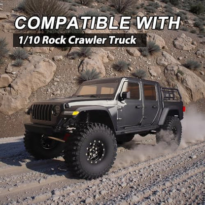Hobbypark RC 1.9 Crawler Tires 4.7 Inch 120mm Outer Diameter for Axial SCX10 II III Traxxas TRX4 Redcat Gen 8 Gen7 RC4WD RC Rock Climbing Tyres Foam Inserts, 4pcs