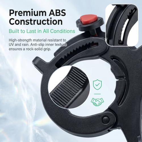 Motorcycle Cruise Control Assist, Handlebar Lock Clamp with Quick Release Button, Anti-Slip Adjustable Throttle Booster, Modification Accessory for Motorcycles E-Bikes Scooters (Black)