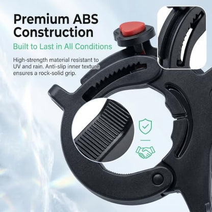 Motorcycle Cruise Control Assist, Handlebar Lock Clamp with Quick Release Button, Anti-Slip Adjustable Throttle Booster, Modification Accessory for Motorcycles E-Bikes Scooters (Black)