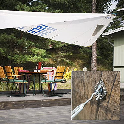 yofit 80Pcs Shade Sail Hardware Kit 6 inch for Triangle Rectangle Sun Shade | Sun Shade Hardware Kit, 304 Grade Stainless Steel Turnbuckles & Brackets for Outdoor Patio Shade Canopy Tarp - size: 6 inch 80 pcs
