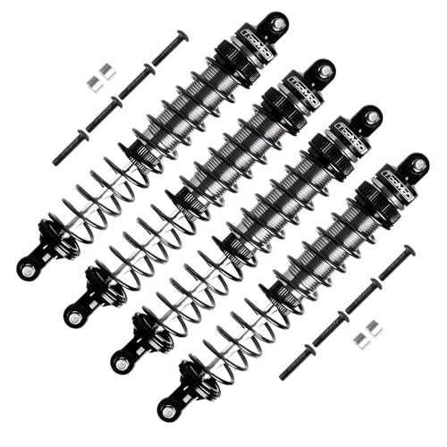 130MM Big Bore Oil Shock Absorbers Upgrade for 1/8 RC Buggies | Fits Arrma / Losi / Axial / Himoto / Hpi - Oil Damper Upgrade - Black - color: black