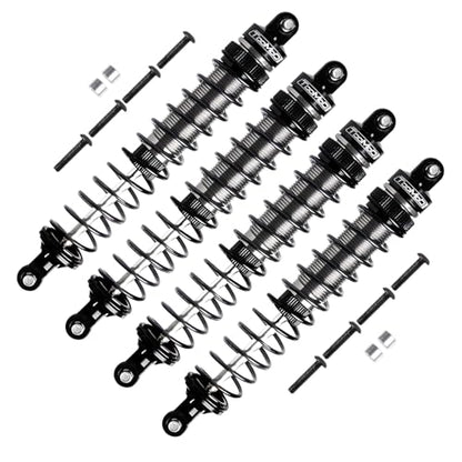 130MM Big Bore Oil Shock Absorbers Upgrade for 1/8 RC Buggies | Fits Arrma / Losi / Axial / Himoto / Hpi - Oil Damper Upgrade - Black - color: black