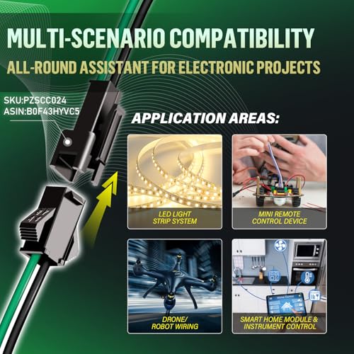 20 Pieces JST SM 2.5mm 2 Pin 20AWG Flexible Silicone Connector Kit | Premium Automotive Wiring, Heavy Duty Terminals, Reliable Circuit Board, High Temperature Housing, Easy Project Assembly - size: 2-Pin, style: JST-SM-M