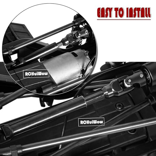 Universal Drive Shaft(135-215MM) Upgrades Part for 1/10 SCX10 II Red cat D90 Gen7/Pro GEN8 RC 4WD,Harden Steel #45 RC Driveshafts,2PCS,Black - size: 135-215mm(2pcs)