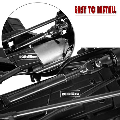 Universal Drive Shaft(85-122MM) Upgrades Part for 1/10 SCX10 II Red cat D90 Gen7/Pro GEN8 RC 4WD,Harden Steel #45 RC Driveshafts,2PCS,Black - size: 85-122mm(2pcs)
