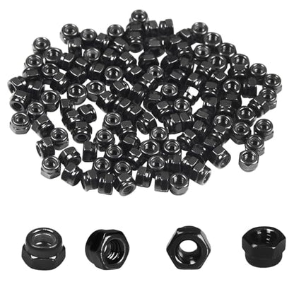 M3x0.5mm Locknuts M3 Nylock Nuts for RC Bike Pedals 3D Printer | 120PCS Metric Nylon Inserted Hex Lock Nuts Self-Lock Nylon Insert Carbon Steel Self Locking 5.5mm Hex Nut Driver Tiny Nut - size: M3 (120PCS)