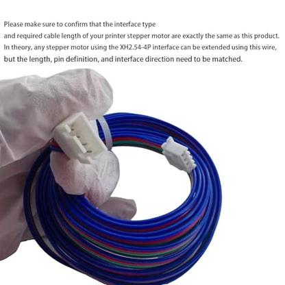2Pcs 3D Printer Stepper Motor Extension Cables XH2.54 4Pin 2M(78.7Inch), Female to Male NEMA 17 Motor Wires Compatible with Voron 2.4, 3D Printing DIY Parts, - style: 2Pcs Voron 2.4 Stepper Motor Extension Cables 2M (78.7inch)