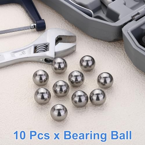 uxcell 10Pcs 19mm Bearing Balls, Solid Carbon Steel G1000 Precision Balls for Bearings Bicycles Casters Automotive Part and DIY (Mirror Polished) - size: 19mm