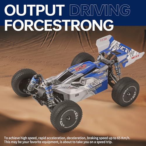 GoolRC WLtoys 144011 RC Cars for Adults, 1:14 Scale Remote Control Car, 4WD 65KM/H High Speed RC Racing Car, 2.4GHz All Terrains Off Road RC Buggy Trucks for Teens with 3 Batteries - size: 3 Batteries