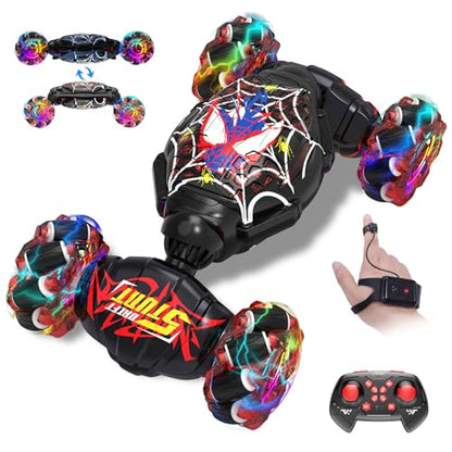 Nikuku Gesture Sensing RC Stunt Car - 4WD Hand Controlled Remote Control Car with 360° Rotation, 2.4GHz Drift Toy for Kids Ages 6 7 8-12 13 Year Olds - Best Birthday Gifts for Boys Girls - color: Black