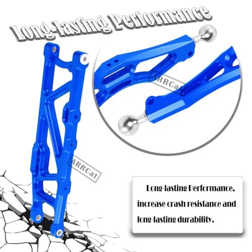 Aluminum Front & Rear Suspension Arms Upgrades Part for 1/8 Outcast 6S BLX,Kraton 6S BLX,Notorious 6S BLX,Talion 6S BLX,ARRCat 6pcs Lower Upper Swing Arm Set Hops up w/Pivot Balls,Navy Blue - color: Navy Blue - Upgrades 2022