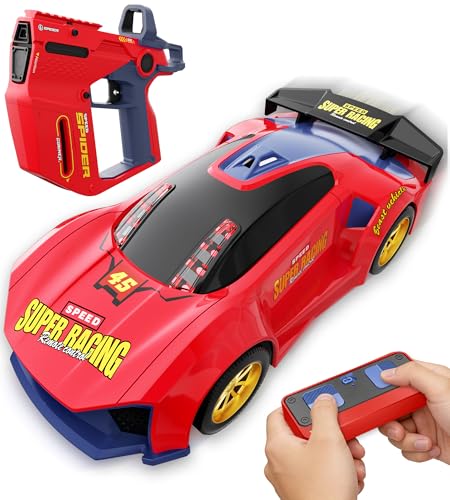 3-in-1 RC Drift Car Set - 2.4GHz Battle Remote Control Car, 2 Player Chase & Shoot Game, Parent-Child Interactive Toy Car, for Kids Ages 6+ (Red) - color: Red